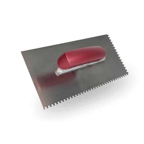 Karl Dahm Cazzuola lisciante con dentatura extra affilata 4 – 12 mm – Cazzuola professionale con manico in legno robusto per un'applicazione precisa della colla per piastrelle, sviluppata da