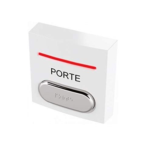 Bouton poussoir lumineux ABS blanc avec contact NO/NC 12-24VDC / adapté aux PMR - SEWOSY -