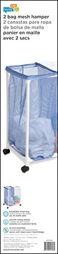 Honey-Can-Do 2 Bag Mesh Laundry Sorter, White