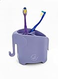 Cute Elephant Toothbrush & Pencil Holder – Fun Bathroom & Desk Organizer for Kids & Adults (Purple)