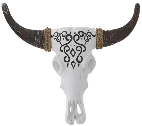 Guru-Shop Máscara Grande de Cráneo de Búfalo Hecha de Madera de Balsa - Modelo 2, 68x60x8 cm, Máscaras de Decoración de Pared
