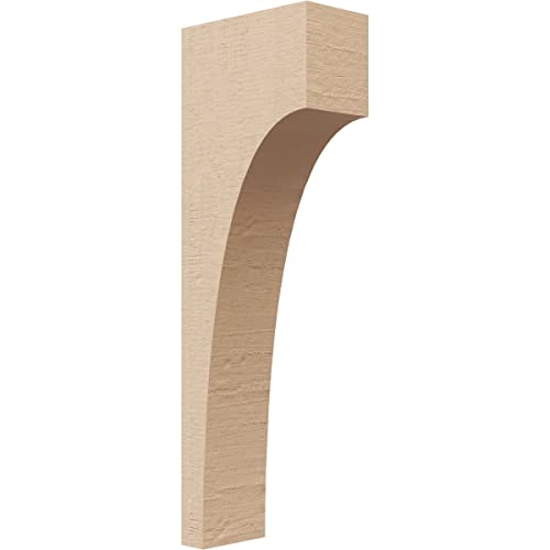 2"W x 4"D x 12"H Thin Huntington Rough Cedar Woodgrain TimberThane Corbel, Primed Tan