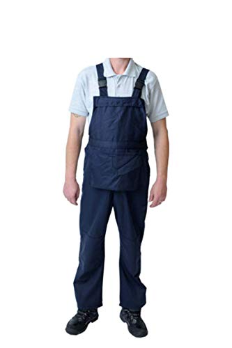 GRS Salopette e Tutore Salopette Pittori Tuta per Decoratori Costruttori, Nero/Blu Navy Blu/Bianco (Varie Taglie: XXS - 5XL) blu navy XS