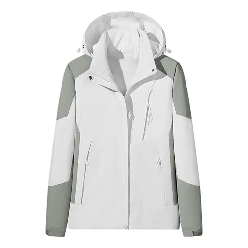 Abrigo softshell ligero de mujer impermeable con capucha desmontable para deporte 2