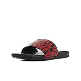  Nike Benassi JDI Print, Zapatos de Playa y Piscina Hombre, Negro (Black/University Red 25), 41 EU