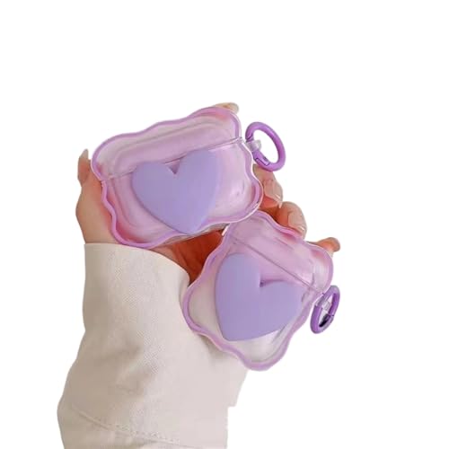 GuoDuo airpods�p����? �n�[�g�� �L���[�g �������̂��� �s���N ���}���`�b�N�ȃV�[�� �������� AirPods4��p�i�p�[�v���Cairpods 3����i2021�j)