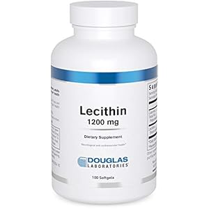 Douglas Laboratories Lecithin 1200 mg | Supports Emulsification and Mobilization of Cholesterol | 100 Softgels
