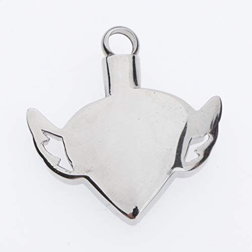 Pingente de urna de cristal em aço inoxidável Baoblaze com pingente de coração memorial lembrança, p