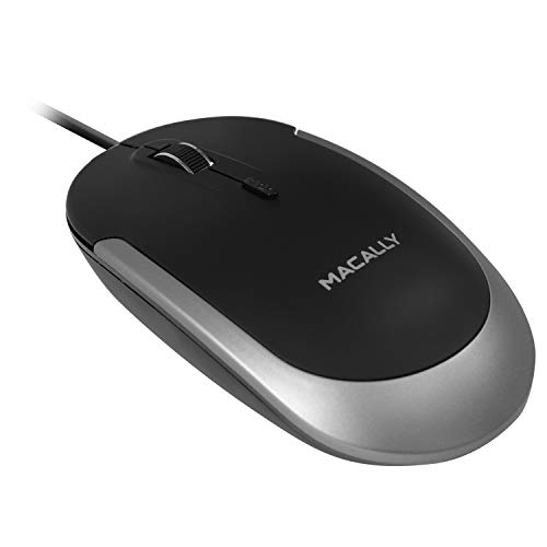 Macally Ucdynamouse-Sg Usb-C Optical Silent Click Mouse With 2 Buttons, Scrollwheel And Dpi Button For Mac And Pc With Usb-C Port Black & Space Gray #TOP3