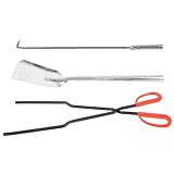  Cabilock Set De Outils De Cheminée Fonte Pince à Charbon Pelle à Cendres Et Nettoyage Et Entretien Foyer Utilisation Domestique Et Extérieure