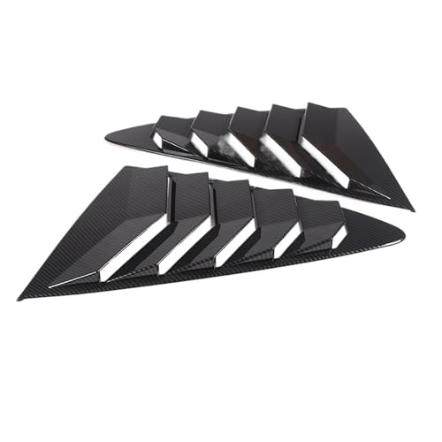 Compatible for Jaguar F-Type 2013-2024 ABS Black Car Rear Window Triangle Exterior Shutter Deflector Decoration Modified Accessrories(Carbon Look)