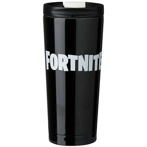 Get Trend Fortnite Insulated Travel Mug, 425 ml/15oz Tumbler, Stainless Steel Flask for Hot & Cold Drinks, Thermal Metal Water Bottle & Coffee Cup (Black Fortnite)