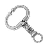 HOMSFOU Aro nasal de acero inoxidable para manejo de ganado, anillo nasal con resorte para vacas y terneros, accesorio para destete en granjas, función tracción, color plata