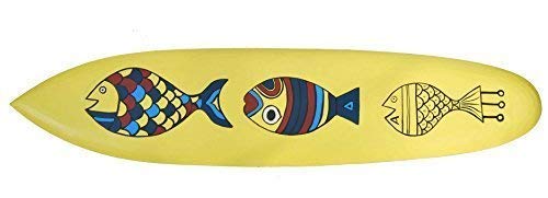 Interlifestyle Tabla de Surf 100cm Decoración con Peces Motivo Mare Mar Tabla de Surf