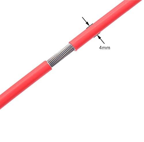 WIROJ Road Mountain Bike Bicycle Cycling Shifter Cable Housing Kit Set, Package Includes: 2 x 1.8m Shift Cables 1 x 3m Shift housing 8 x ferrules 12 x Cable end caps, Cable housing 4mm (Yellow)