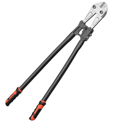 24 Inch Bolt Cutter, Heavy Duty Forged T8 Steel Blade Wire Cutters for Chains, Metal, Screws, Rivets & Fences, Ergonomic Rubber Grip Handle for Industrial Use & DIY Projects