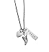 Love to Run TRACK Necklace on 18 inch Gunmetal Chain - Heart, Running Shoe Charm and Hand Hammered Nickel Silver Pendant