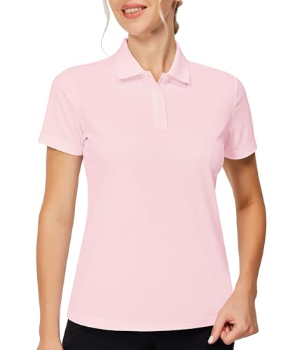 Image of Casei Womens Shorts Sleeve Polo Golf Shirts Quick Dry UPF 50+ Tennis Pickleball Top Collared Casual Work Athletic Shirts