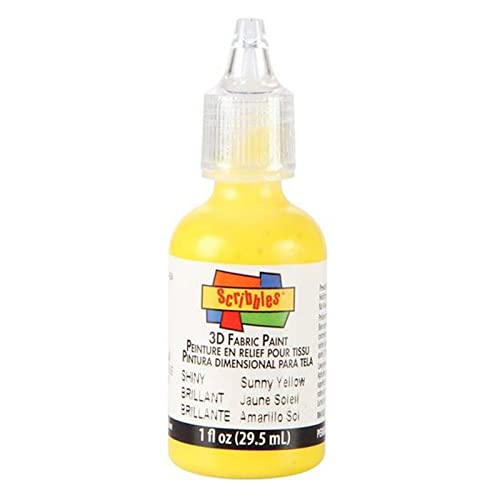 Scribbles 3d Fabric Paint 1oz-Shiny - Sunny Yellow