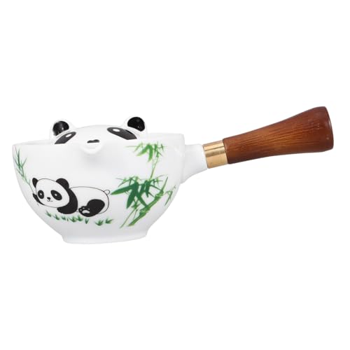 CIYODO 転可能なセラミックティーポット サイドハンドル付き 携帯用耐熱ティーケトル 花茶や果実茶に コンパクトで滑らかな表面で に注げ