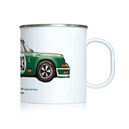 Coffee Mug Illustrated with 1973 911 Carrera RSR (Le Mans 24 Hours), from GarageProject101