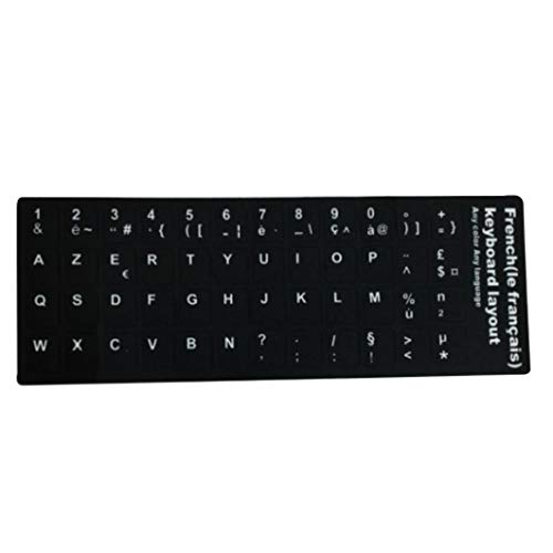 LAANCOO Teclado Pegatinas Alfabeto portátiles Accesorios Pegatinas de Teclado portátil Profesional Diseño Francés Teclado de Repuesto Etiqueta franceses 3