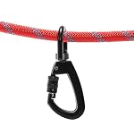 Coloch Dog Tie Out Cable for Camping, 50ft Reflective Overhead Trolley System with 10ft Dog Runner Cable Portable Dog Leads Up to 300lbs, for Yard, Park, Camping, Outdoor Activity, Red
