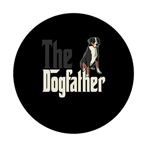Swiss Mountain Dog Dog Dad Dogfather Dogs Daddy Father PopSockets Swappable PopGrip, Black - Image 3