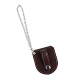 VANZACK Custodia Per Orologio Da Tasca Vintage in Pelle, Portaorologio Uomo Con Catena Bia...
