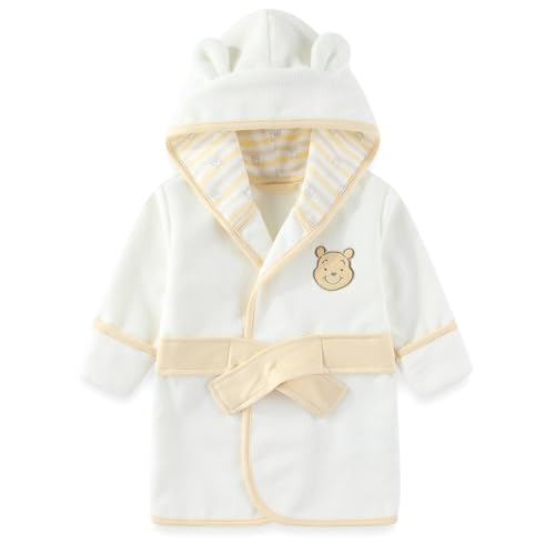 Disney Baby Winnie the Pooh Mickey Minnie Mouse Boys Girls Terry Hooded Towel Bathrobe with Ears One Size