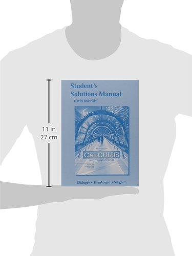 Students Solutions Manual for Calculus and Its Applications - Image 2