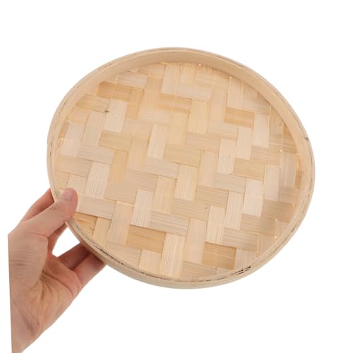 Cabilock Handmade Round Bamboo Woven Tray Decorative Wall Plate Natural Bamboo Basket for Rustic Home Decor and Party Dessert Display - Image 5