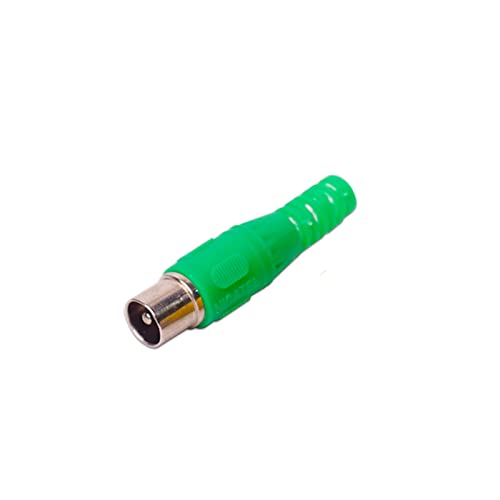 Image of Electronic Spices Green color RCA Male plugs solder audio connectors Electronic Cables pack of 5pcs