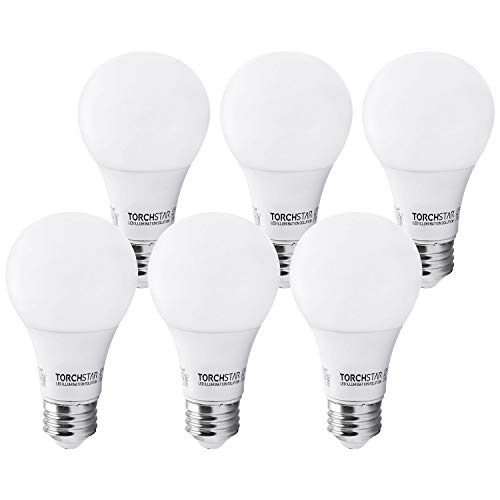TORCHSTAR 6 Pack 6W UL-Listed A19 LED Bulb, 40W Equivalent, 2700K Warm White, E26 Medium Base, 470lm 110V for General Lighting, Non-dimmable