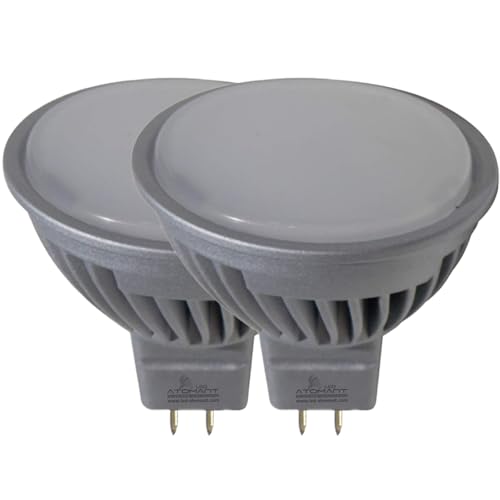 LED ATOMANT Pack 2x Bombilla LED MR16 12V/24V 7W Regulable. Color Blanco Frio (6500K). 600 Lumenes. 120 grados. GU5.3