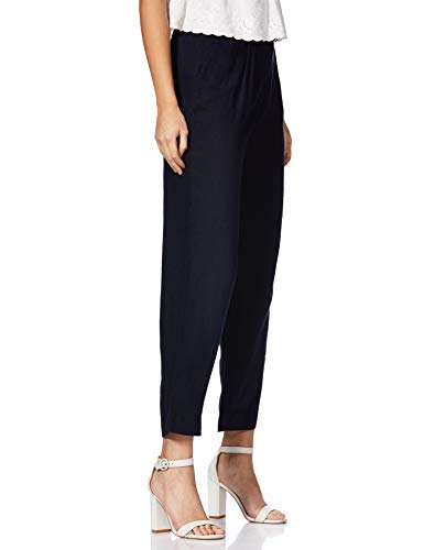 Image of Marks & Spencer Linen Blend Women's Solid High Rise Regular Fit Trouser