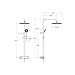 Ramon Soler 43D304793 Dragan - Columna fija termostato, rociador ultraslim ABS Ø300mm,...