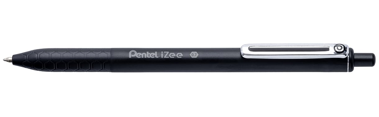 Pentel BX467 Izee penna a sfera a scatto 0,7 mm nero 3 pezzi