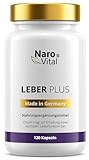 Leber Kur Mariendistel Kapseln hochdosiert - 80% Silymarin, Artischocke, Löwenzahn, Curcuma, Desmodium und Cholin für die Leber Testsieger - 8-Fach Komplex