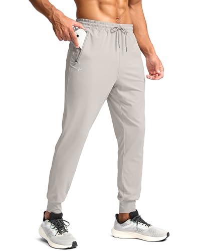 Image of Pudolla Men's Lightweight Jogger with Pockets 4-Way Stretch Sweatpants Workout Runing Athletic Track Pants