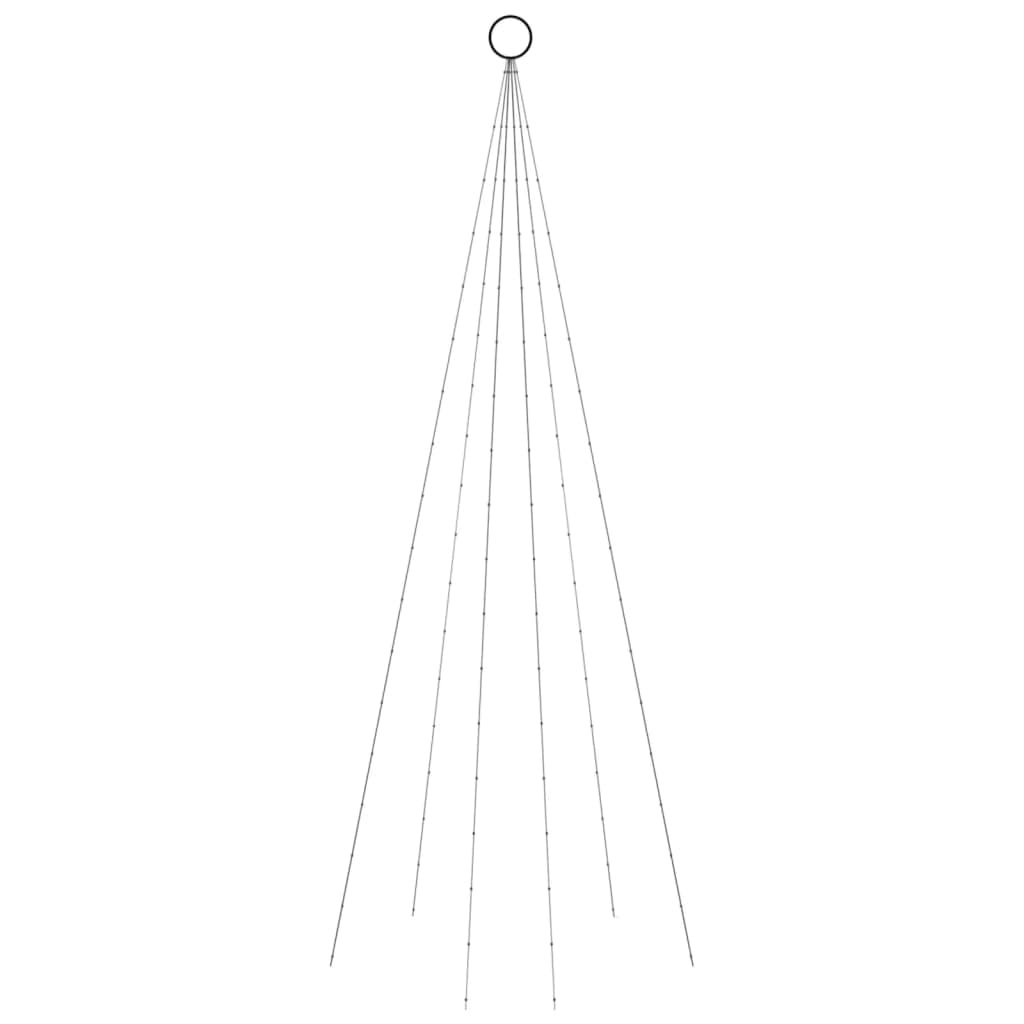 LED-Weihnachtsbaum für Fahnenmast, Mehrfarbig 108 LEDs, 180 cm Hoch, 8 Lichteffekte, Outdoor Weihnachtsbeleuchtung für Garten und Terrasse, Einfache Montage