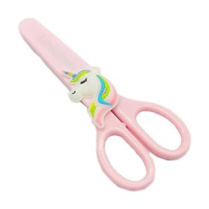 GJSHOP Unicorn Safety Scissors for Kids School Study-Pink