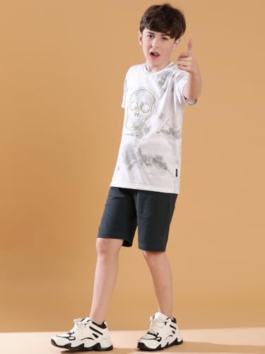 Image of Li'l Tomatoes Boys 100% Cotton Night Suit | Summer T-Shirt & Shorts Sleepwear Set | Soft & Breathable | 7-16 Years