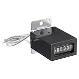 uxcell Electromagnetic Counter 6 Digits 0-999999 Counting Range Electronic Pulse Counter Digital Counter Totalizer Electromagnetic Pulse Counter DC 7-24V