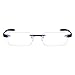 AV Minimalist Rimless Reading Glasses for Men and Women in Stainless Steel and TR90 Temple Arms for Maximum Comfort and Lightweight Fit +1.25 Magnification C1