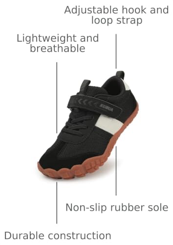 Image of KUBUA Kids Barefoot Shoes Boys Girls Wide Toe Box Zero Drop Sneakers | Breathable Lightweight, Reinforced Toe, Minimalist, Hiking, Tennis, Running, Walking, School, Toddler, Little Kid, Big Kid