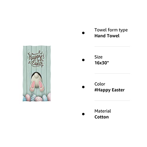 Naanle Lovely Easter Rabbit Colors Eggs Bunny Pattern Soft Absorbent Guest Hand Towels Multipurpose For Bathroom, Hotel, Gym And Spa (16 X 30 Inches) #TOP3