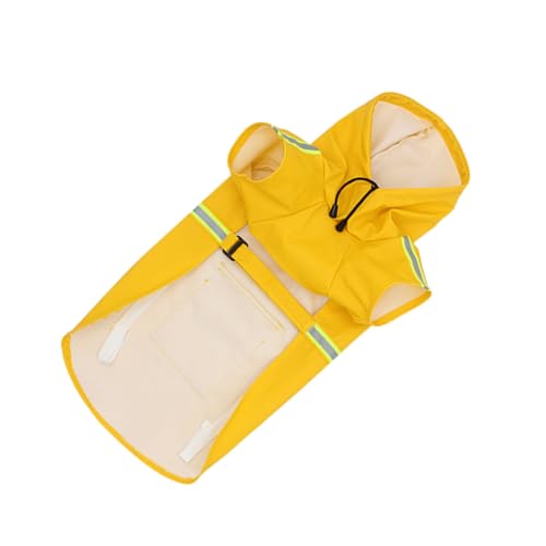 SUPVOX Reflectante Chubasquero para Perro Grande con Capucha Resistente al Agua y Seguro para Paseos Nocturnos Color