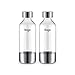 Produktbild Sage - The InFizz Bottles 1L - Flasche kompatibel mit dem InFizz Fusion Home Wassersprudler - 2er Pack, Gebürsteter Edelstahl