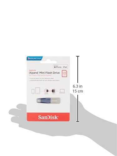 Sandisk 128Gb Usb 3.0 Ixpand Mini Flash Drive With Lightning Connector For Iphones, Ipads & Computers (Sdix40N-128G) Blue #TOP3